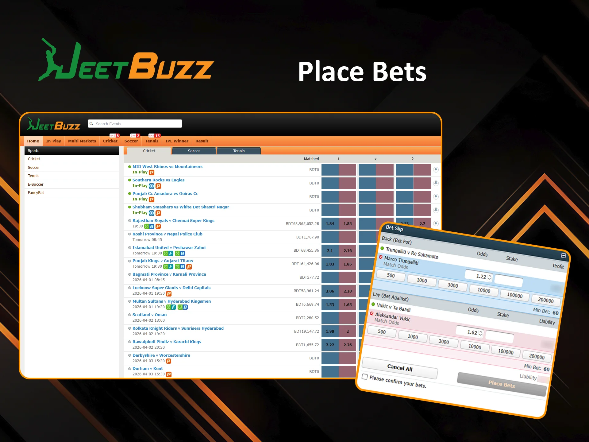 Learn how to place bets on the JeetBuzz site today.